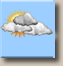 Mostly cloudy